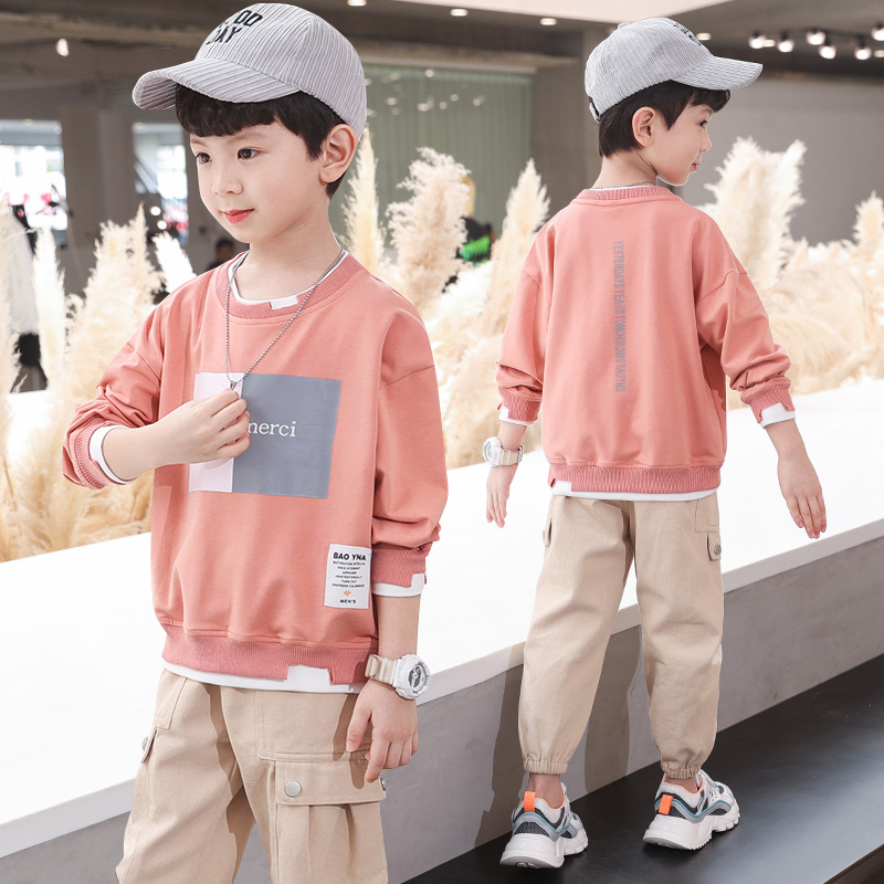 110 160 韓国系 ファッション かっこいい ランドネック 子供服 男の子 Tシャツ
