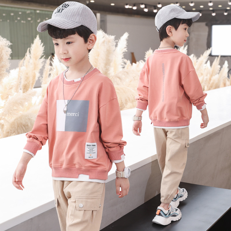 110 160 韓国系 ファッション かっこいい ランドネック 子供服 男の子 Tシャツ