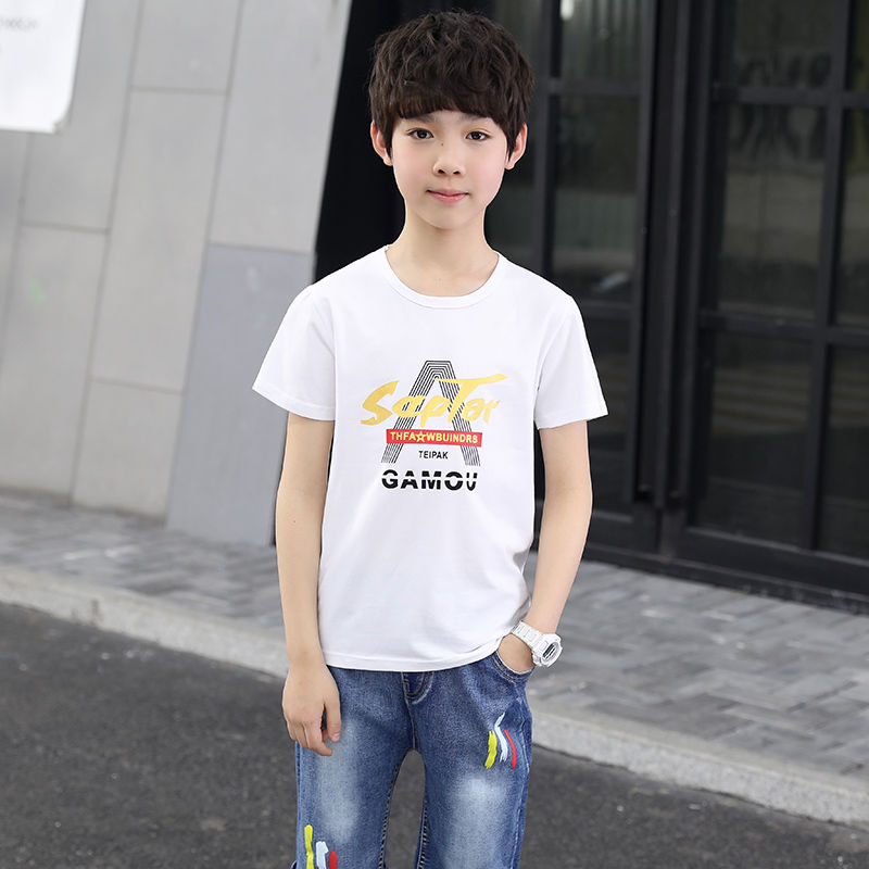 110 160 プリント おしゃれ度高め アルファベット スカジュアル 夏 男の子 Tシャツ