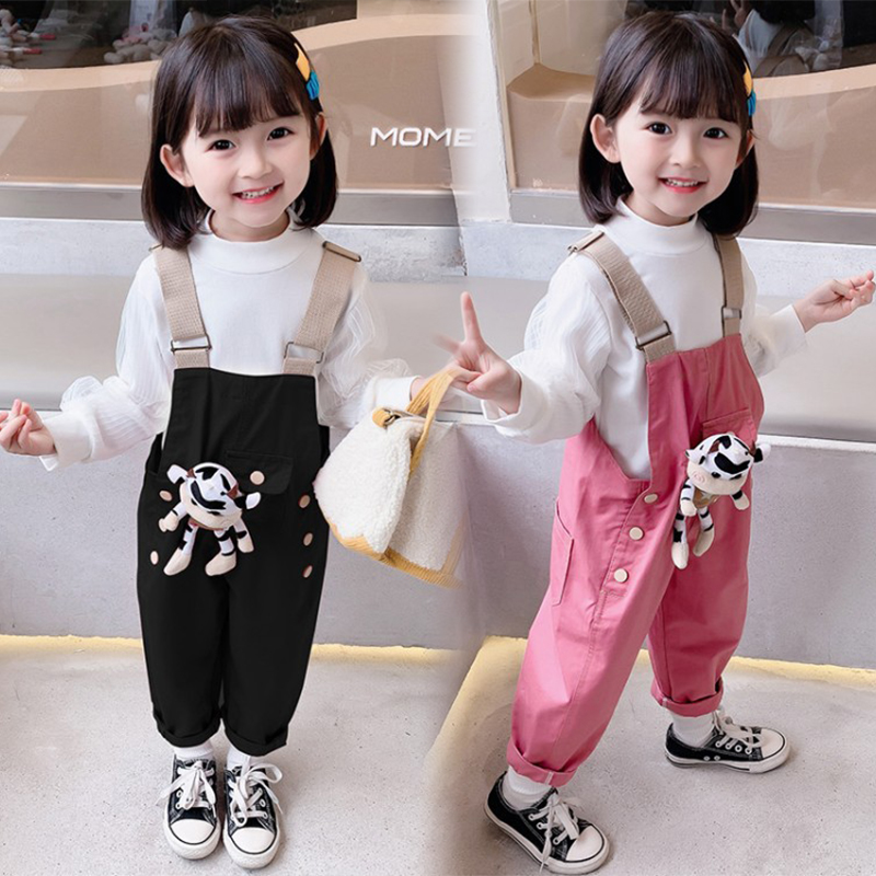 90 130 カジュアル 韓国 可愛い 合わせやすい 子供 服 女の子 ズボン サロペット Omishop Com